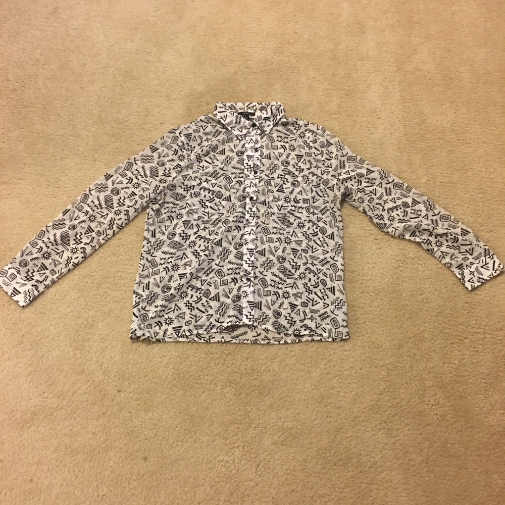 Black and white printed blouse